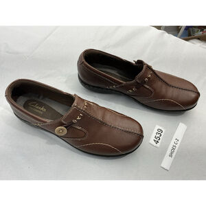 Womans Clarks Bendables Sixty Delta Slip On Loafer Shoes 8.5 M Brown NWOT